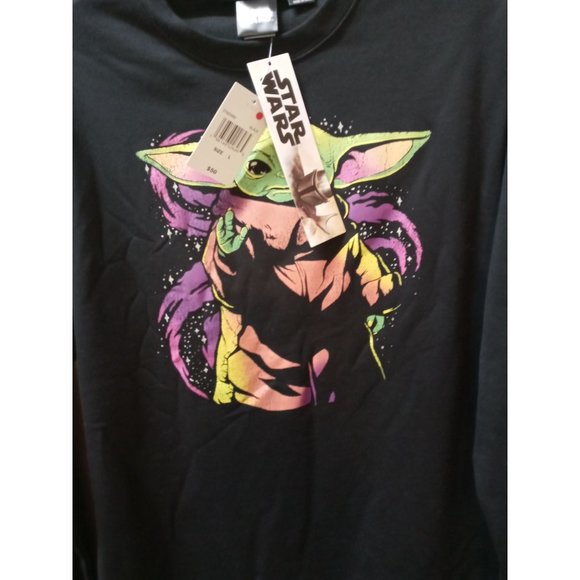 Mandalorian Star Wars Yoda sweatshirt boys size large nwt - Picture 3 of 3